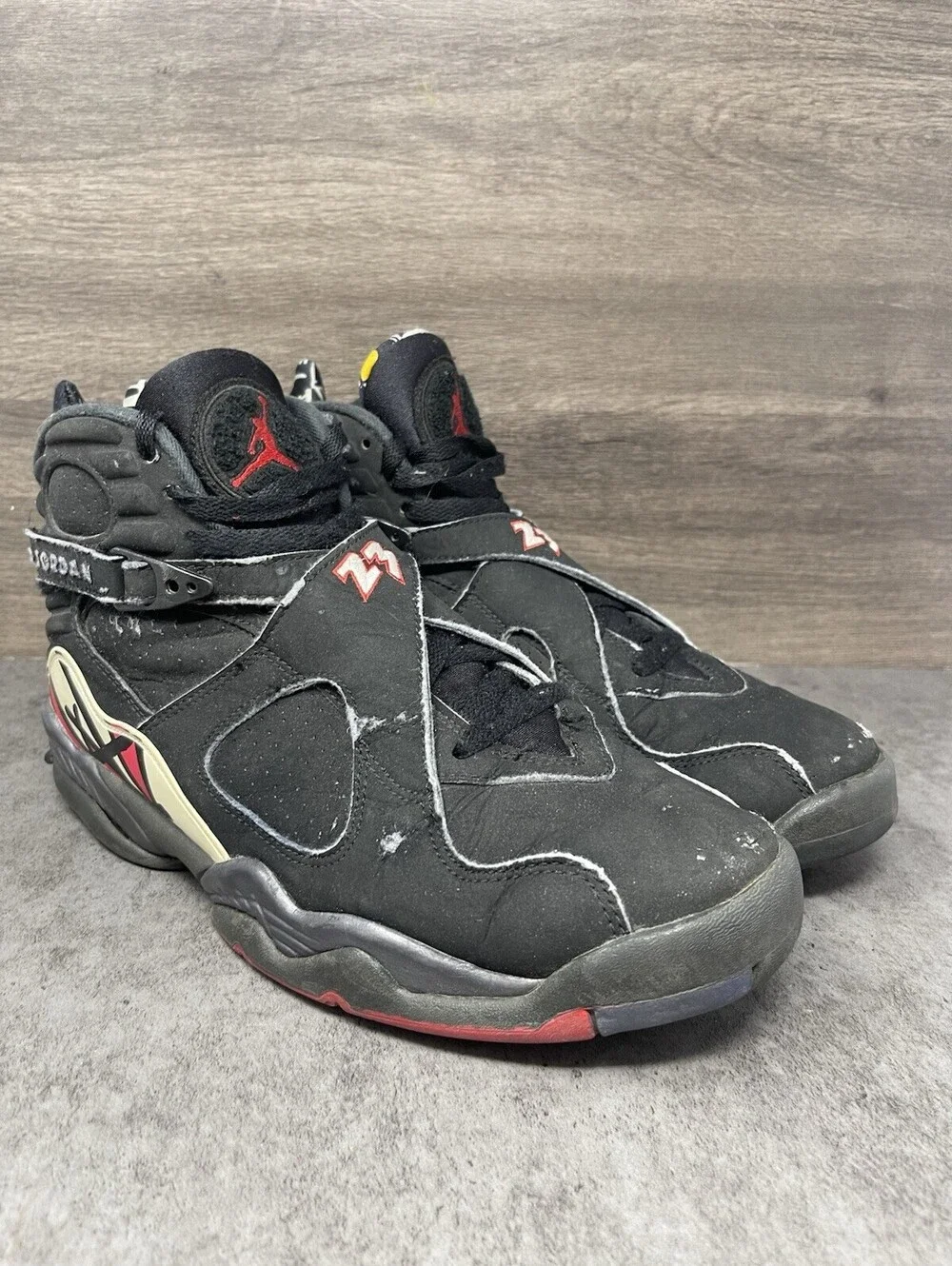 Air Jordan 8 Retro Playoffs Size 10 Mens Black True Red White 305381-061